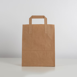 Papperspåsar m. platta handtag - Naturfärgad - Bild 2
