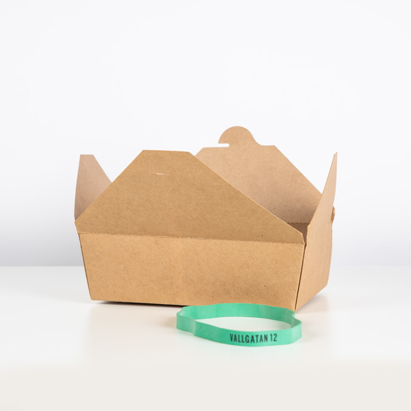Take away box med gummiband