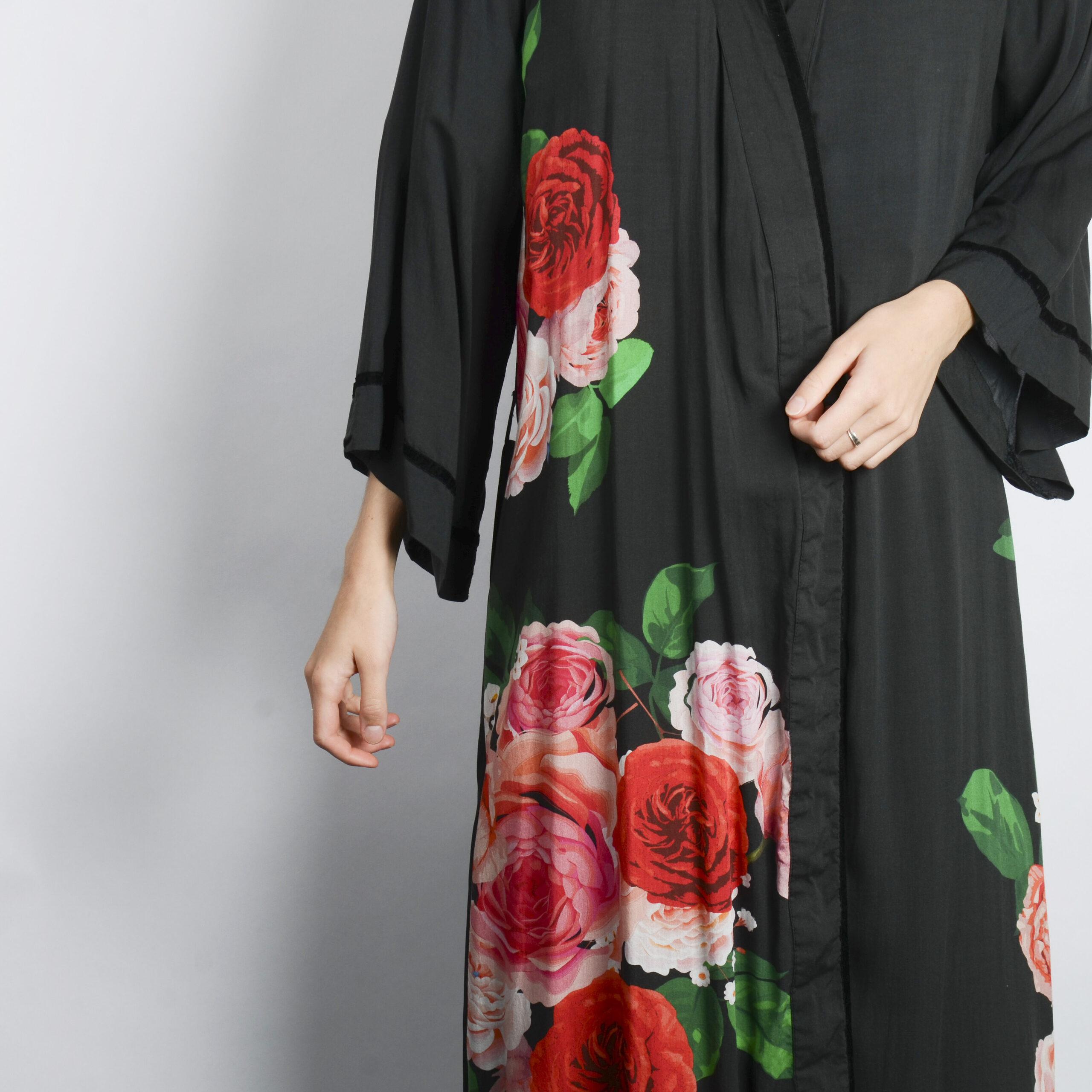 Kimono - Black flower - Bild 1