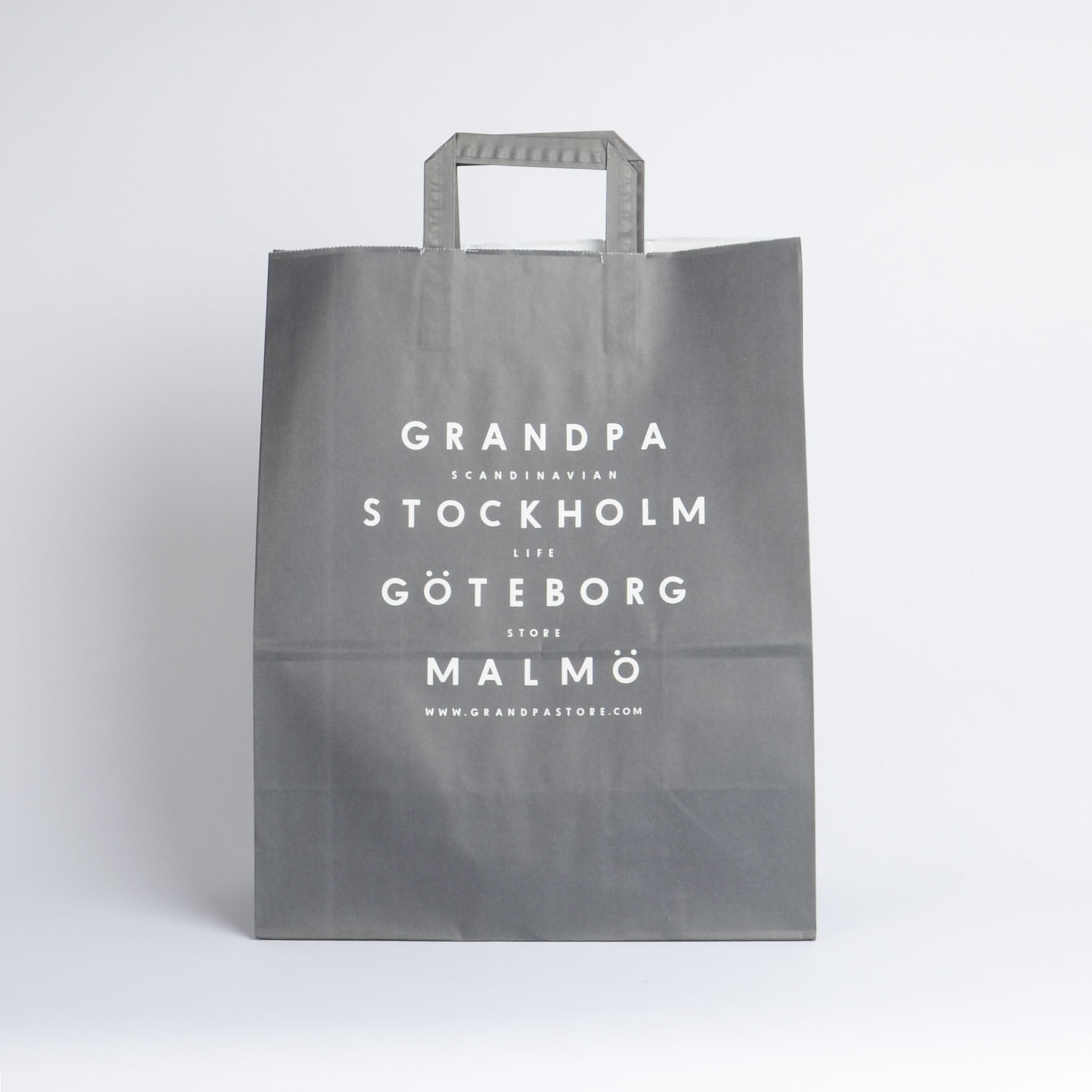 Papperspåsar platta handtag med eget tryck - Bild 2