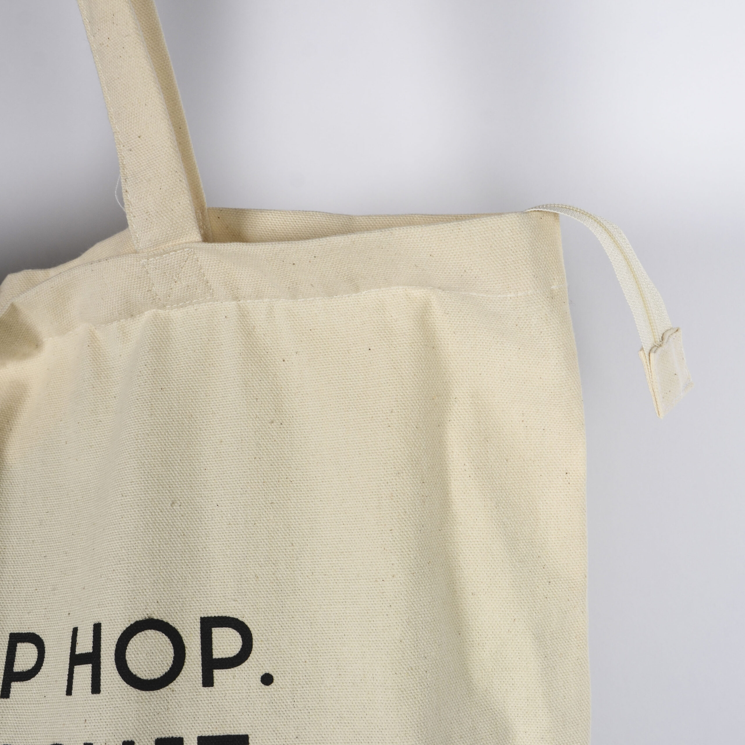 Tote bag i bomull m. dragkedja - Bild 2