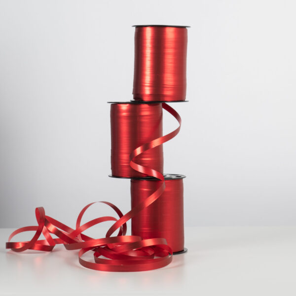 Presentband Matt Metallic - Röd 3-pack