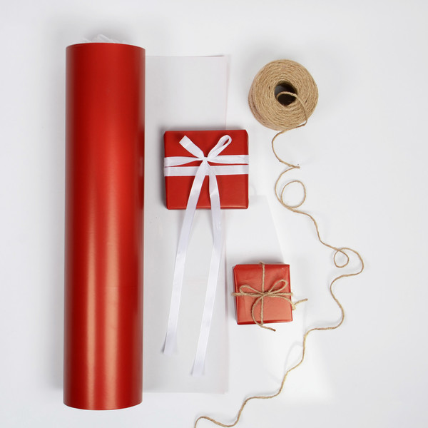 Presentpapper - Röd matt
