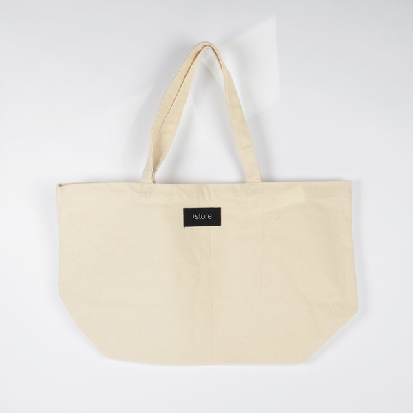 Totebag i bomull m. ficka