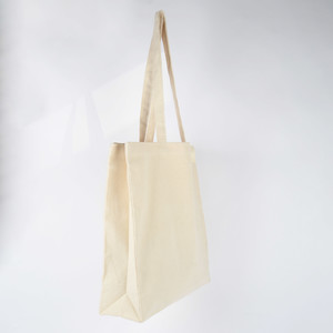 Tote bag i bomull m. botten - Bild 1