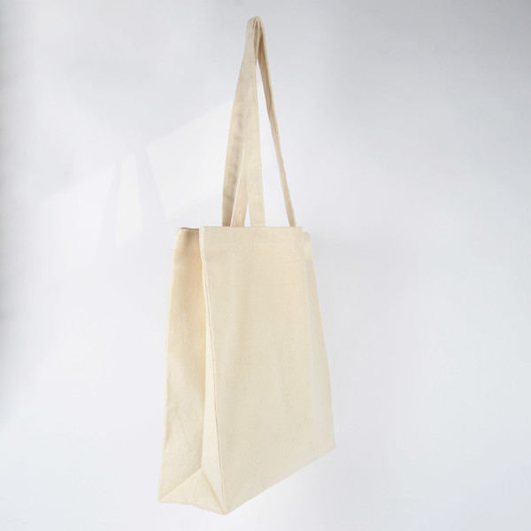 Tote bag i bomull m. botten