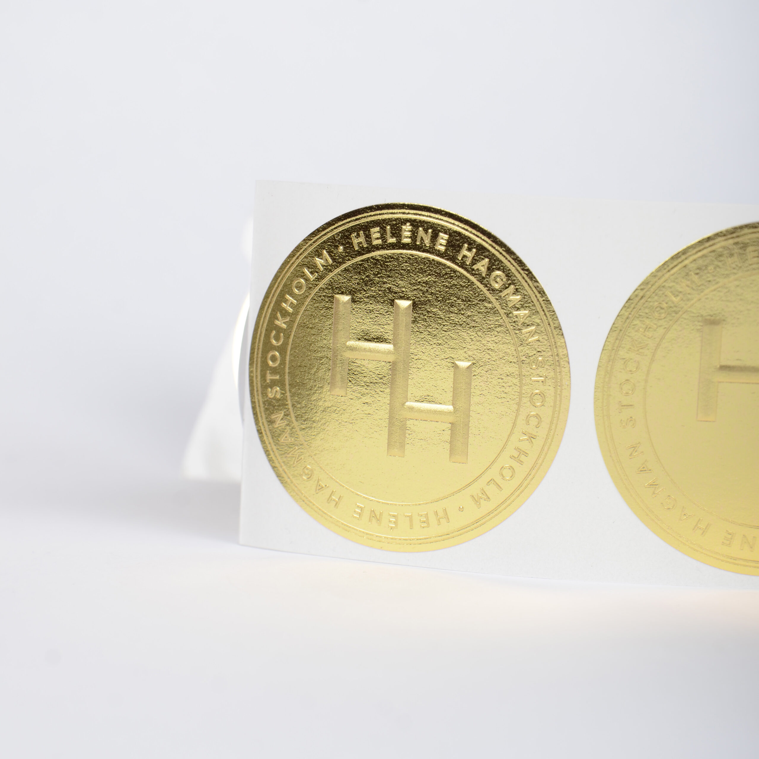 Etiketter guld med egen design - Bild 1