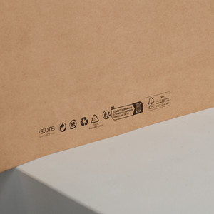 E-handelspåse Papper, V-botten T/R - L (300st/fp) - Bild 2
